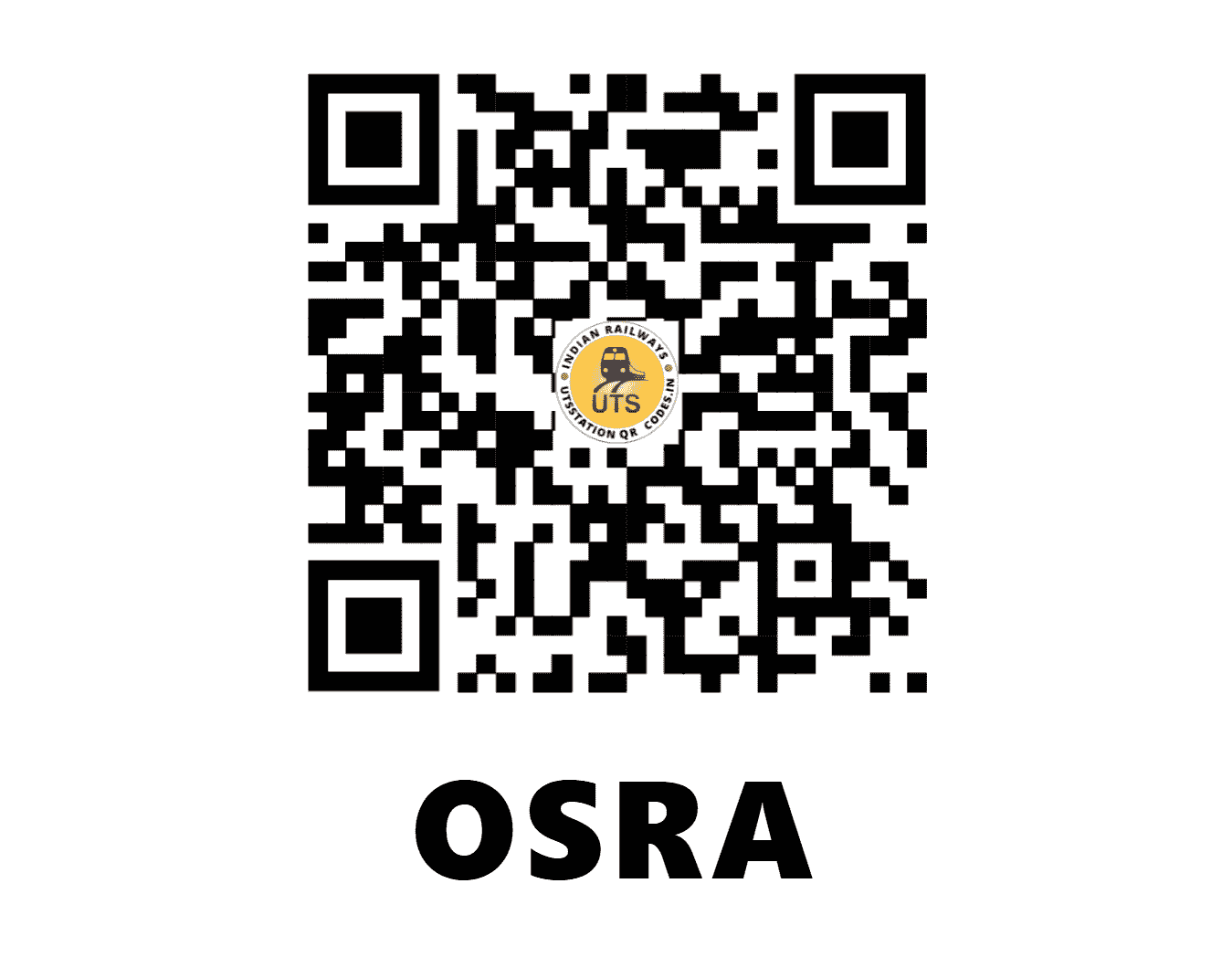 UTS QR Code for OSRA - OSRA - WR (MADHYA PRADESH)